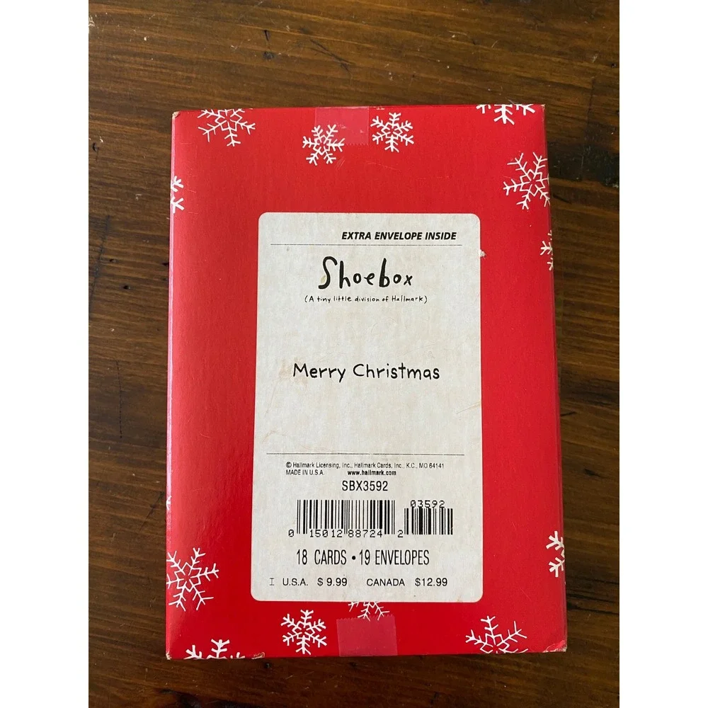 Hallmark Shoebox Funny‎ Christmas Cards Boxed Set 18ct Revilo Santa SBX3592